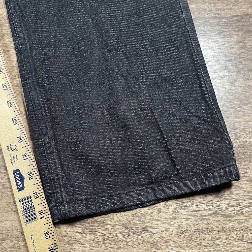 Rocawear Men's 42 Y2K 90's Skater Baggy Dark Wash Loose Black Denim Jeans - Picture 8 of 9